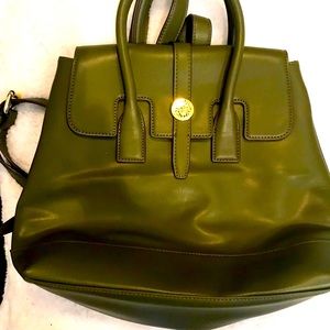 Anne Klein Green backpack handbag NWOT